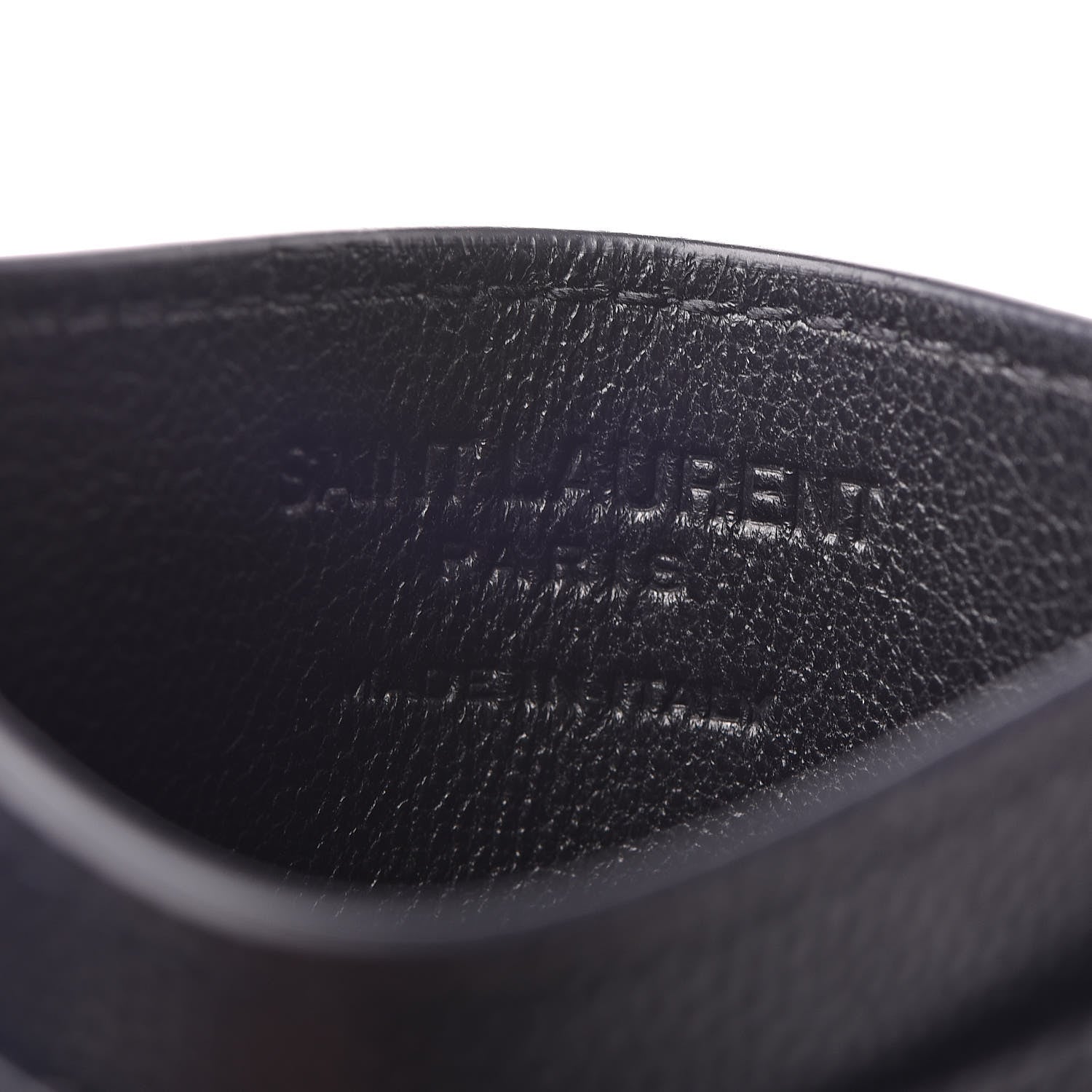 Saint Laurent Grain De Poudre Card Case Navy 7 of 8
