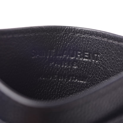 Saint Laurent Grain De Poudre Card Case Navy 7 of 8