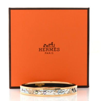 Hermes Enamel Printed Narrow Dans les Nuages Bracelet 65 Multicolor 6 of 6