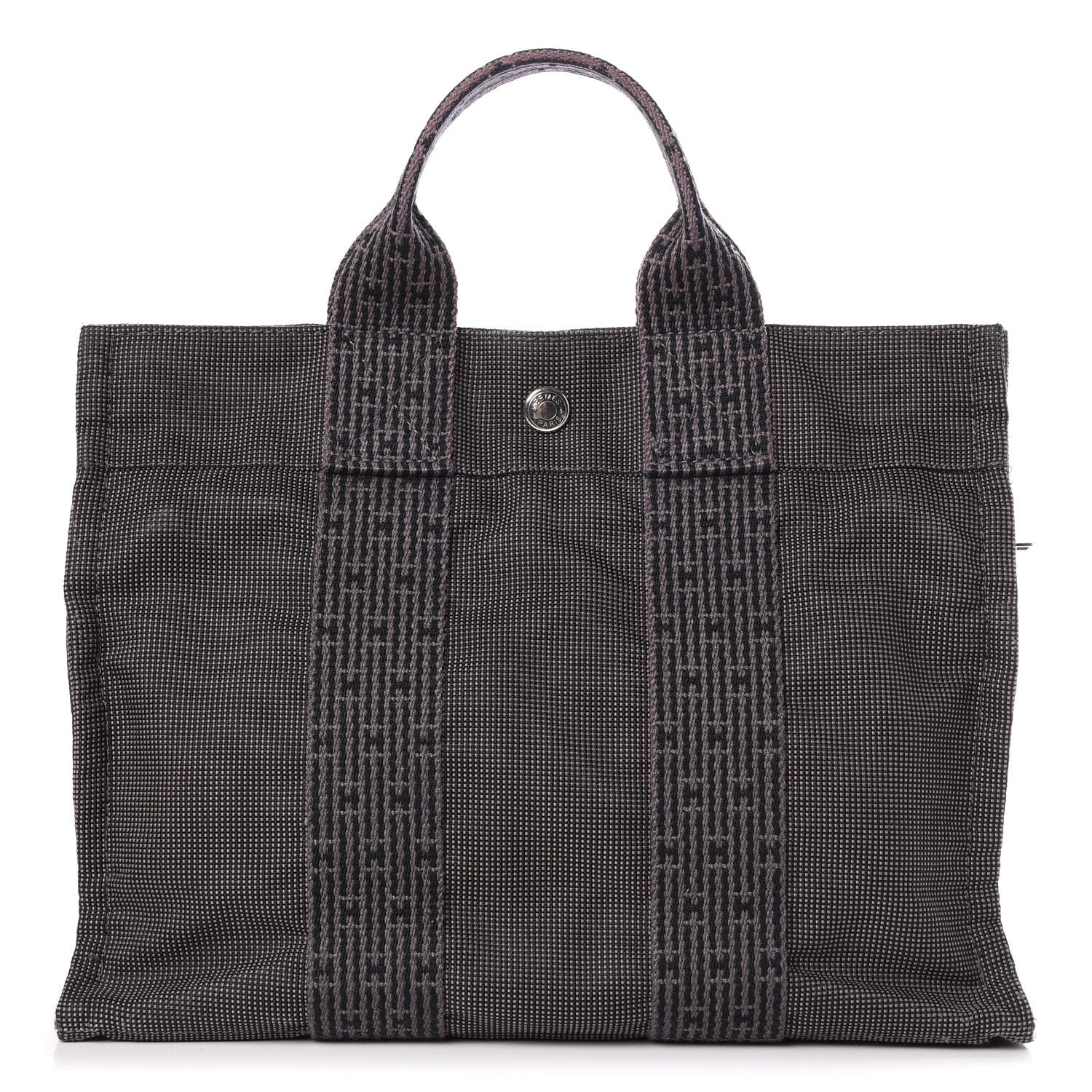 Hermes Canvas Herline PM Tote Grey 1 of 7