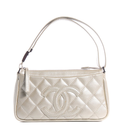 Chanel Caviar Quilted CC Small Shoulder Bag Pearl 1 of 7