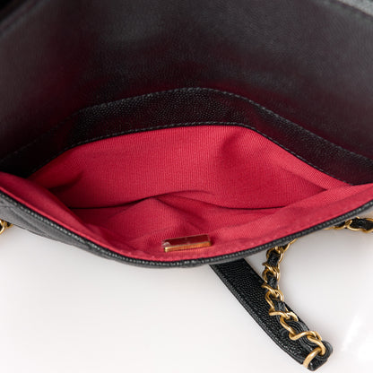 Chanel Caviar Quilted Wavy CC Hobo Black 6 of 13