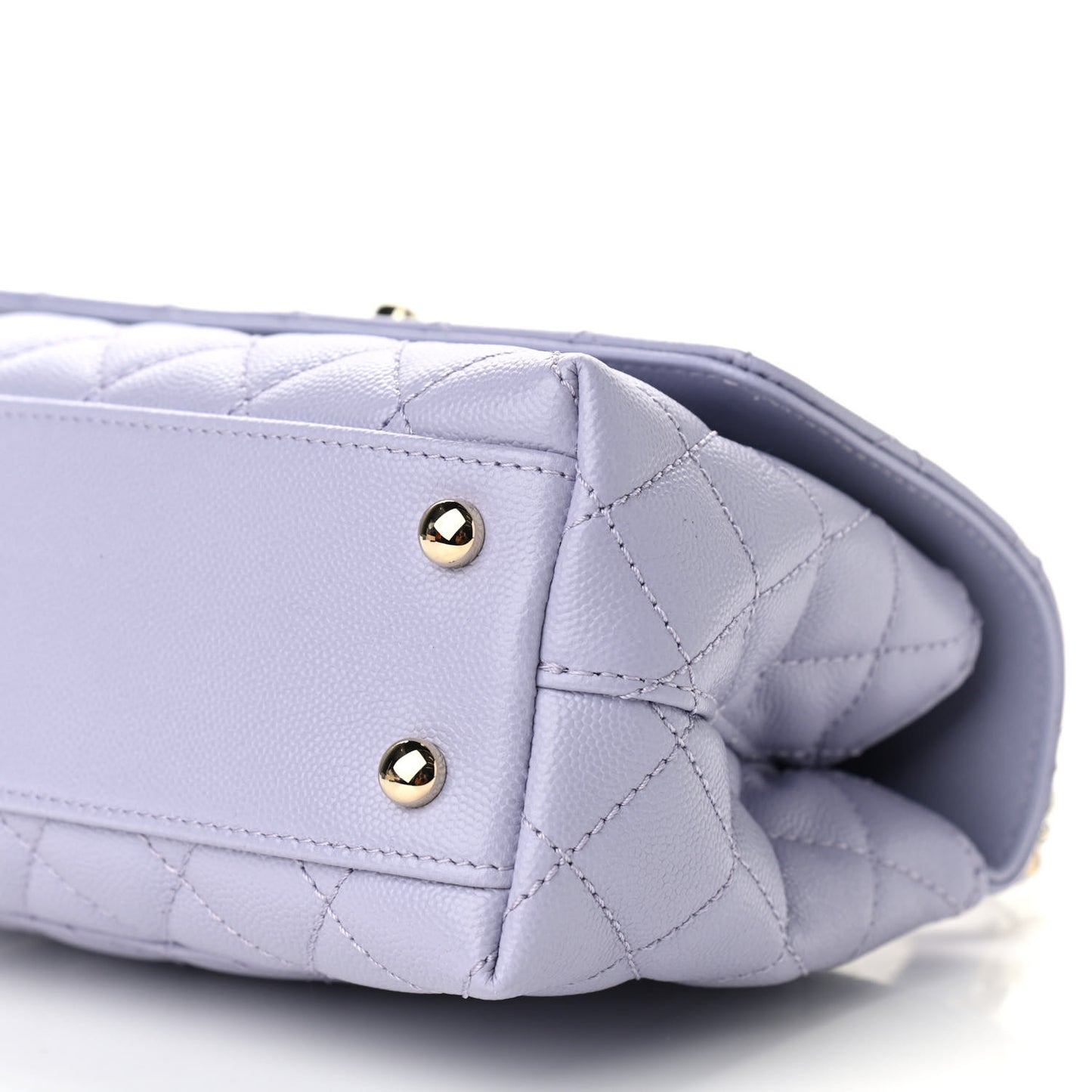 Caviar Quilted Mini Coco Handle Flap Light Purple