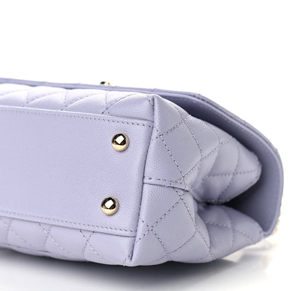 Chanel Caviar Quilted Mini Coco Handle Flap Light Purple 9 of 9
