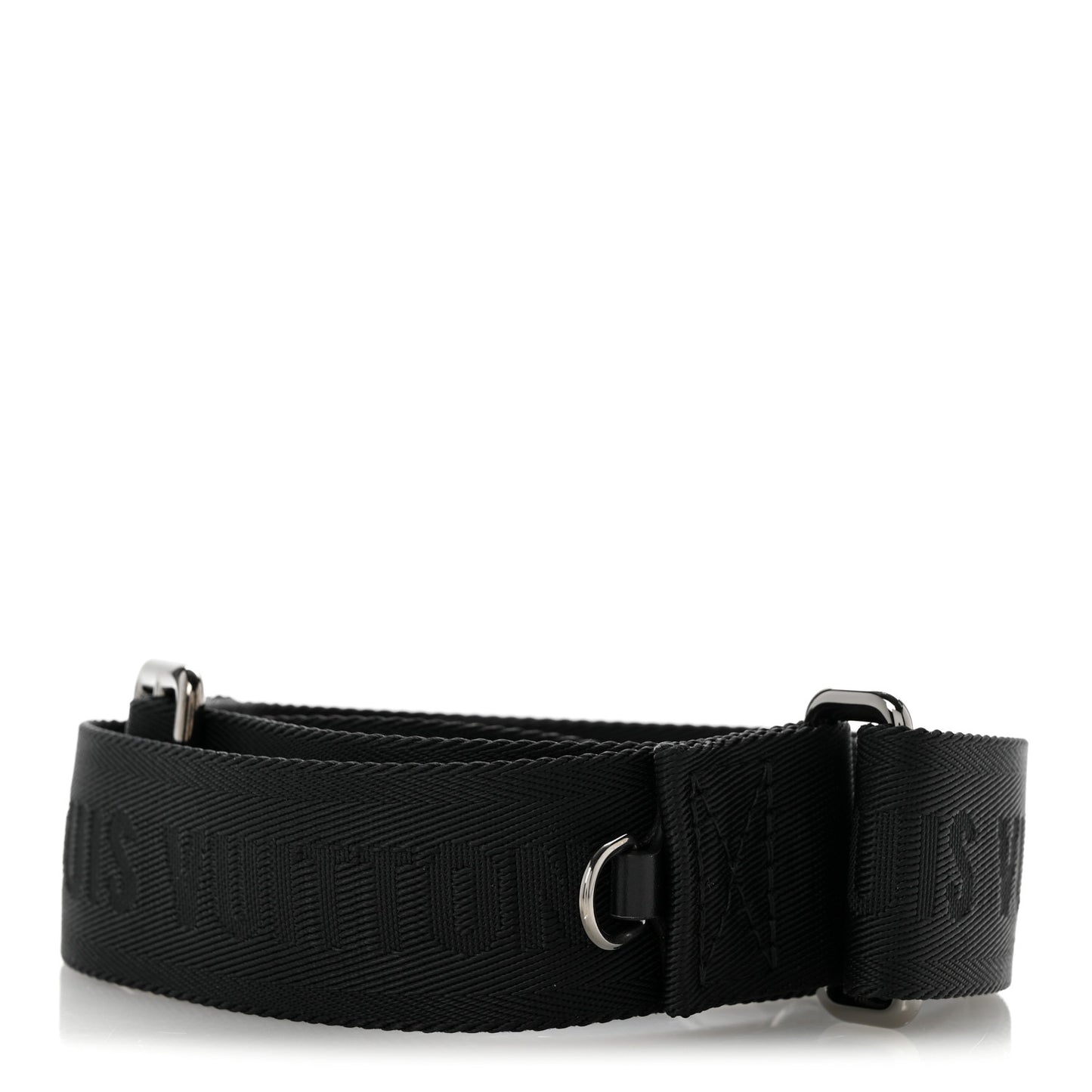 Jacquard Canvas Keepall Bandouliere Adjustable Shoulder Strap Black Black