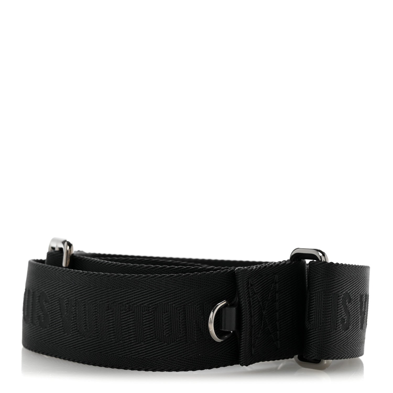Louis Vuitton Jacquard Canvas Keepall Bandouliere Adjustable Shoulder Strap Black Black 2 of 5