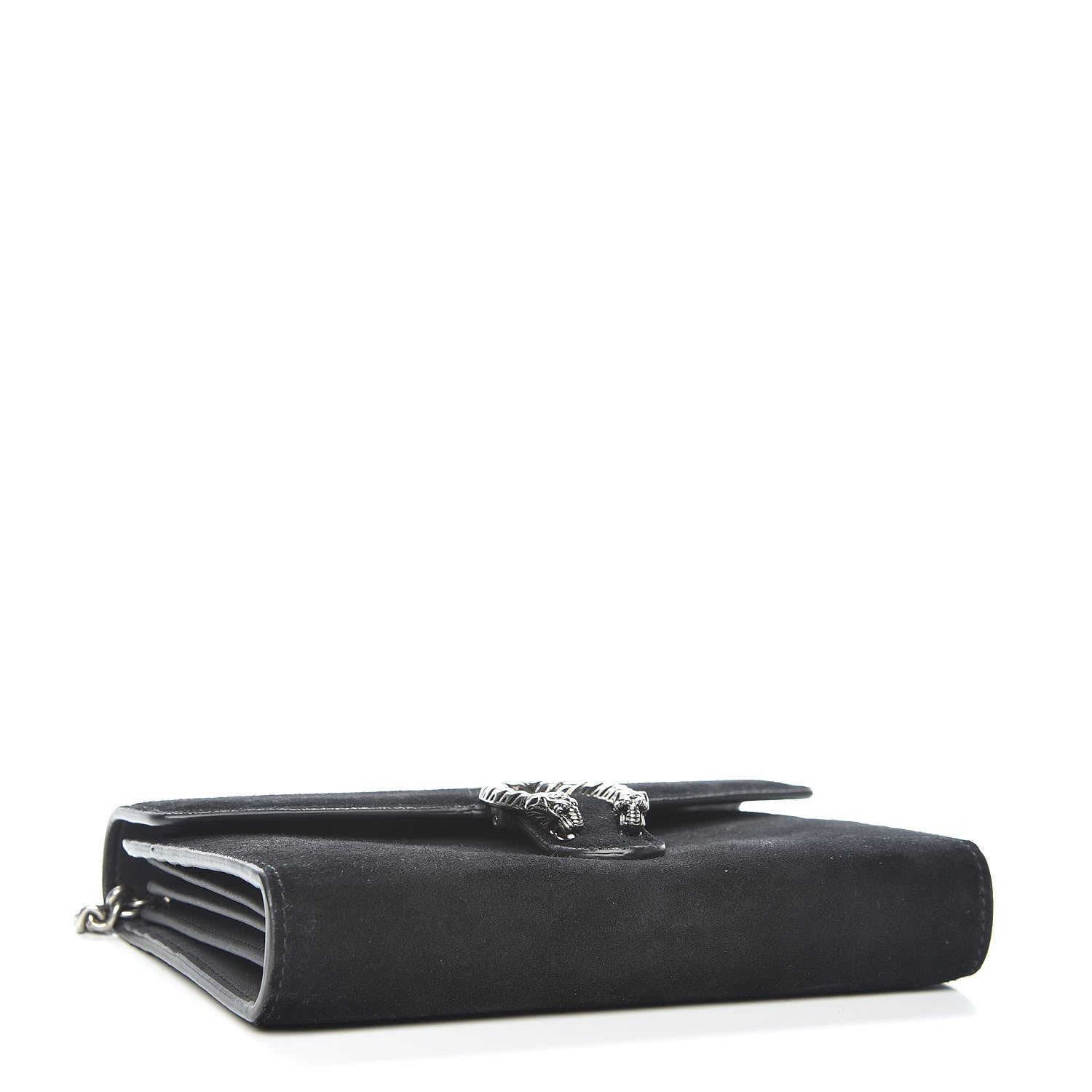 Gucci Suede Mini Dionysus Chain Wallet Black 4 of 9