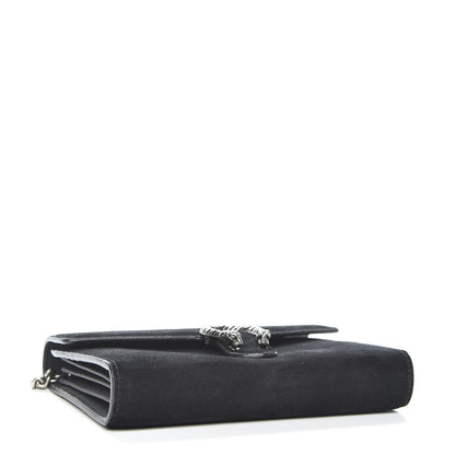 Gucci Suede Mini Dionysus Chain Wallet Black 4 of 9