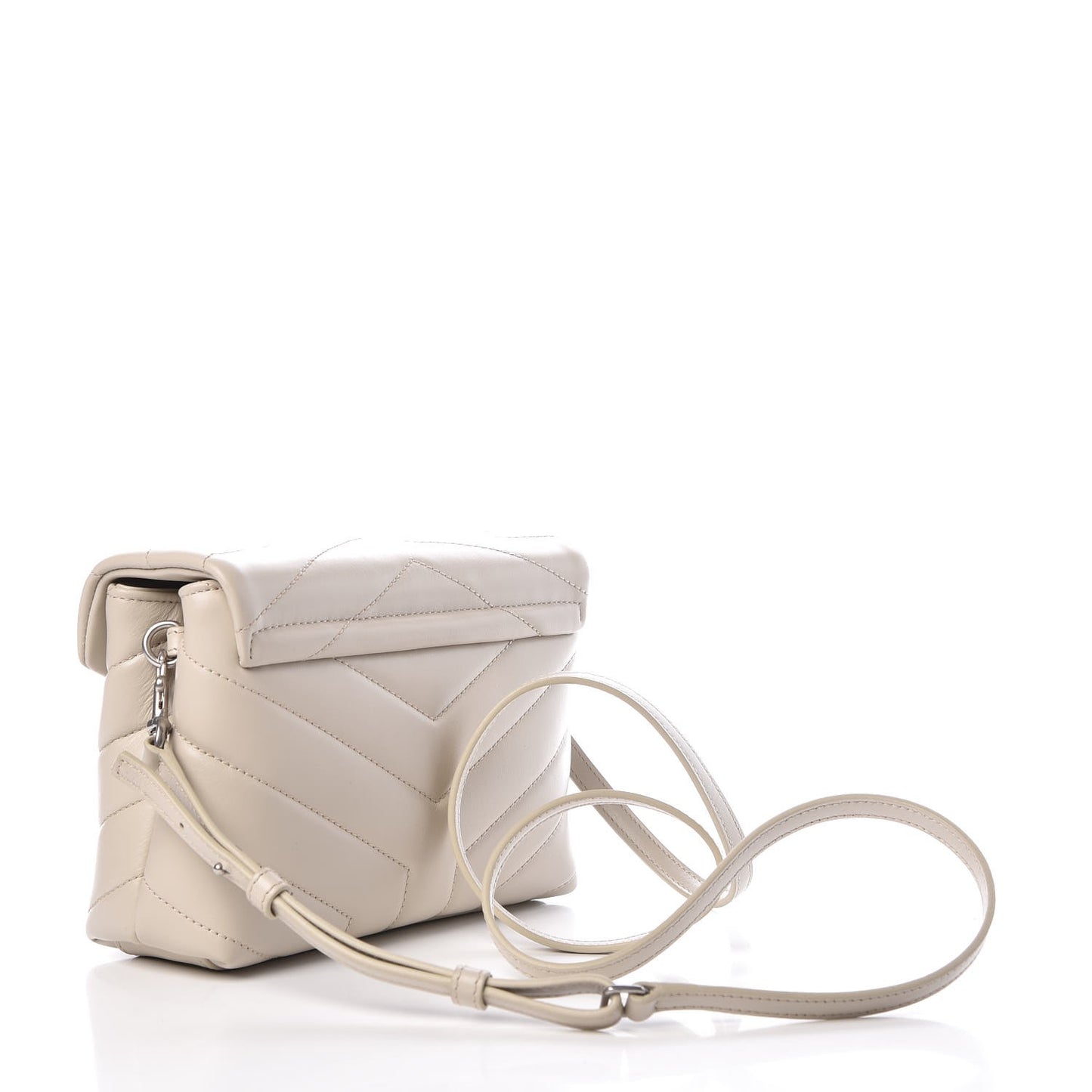 Calfskin Y Quilted Monogram Toy Loulou Chain Satchel Ivory