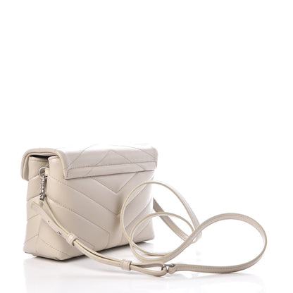 Saint Laurent Calfskin Y Quilted Monogram Toy Loulou Chain Satchel Ivory 3 of 7