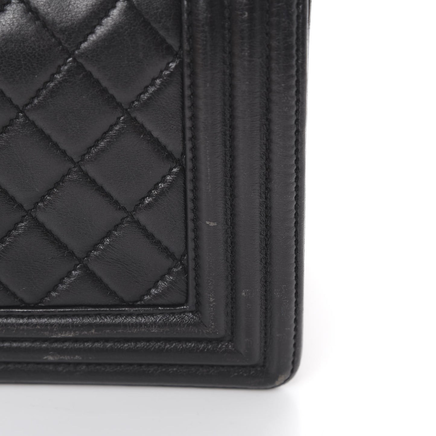 Calfskin Quilted Medium Boy Flap Black
