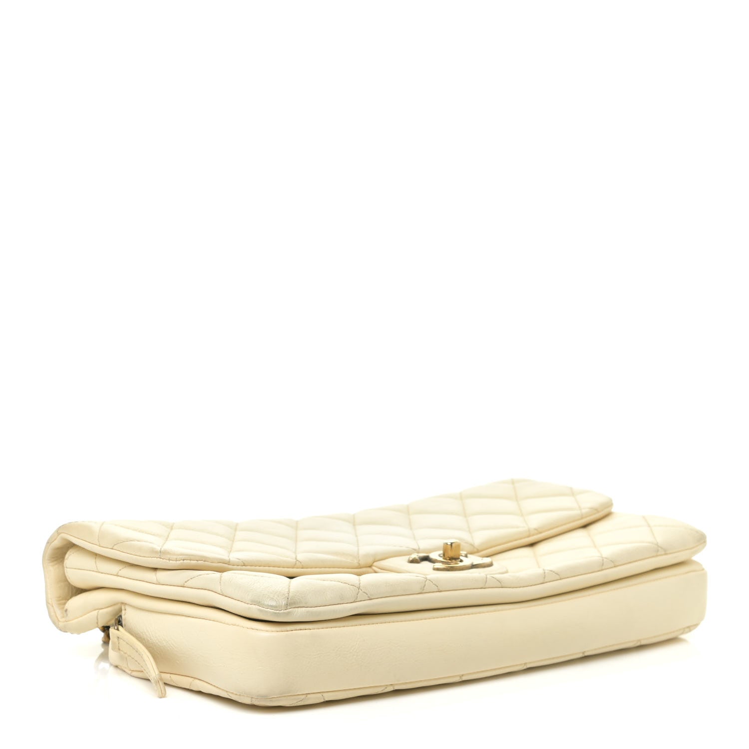 Chanel Calfskin Quilted Medium CC Crown Flap White 3 of 19