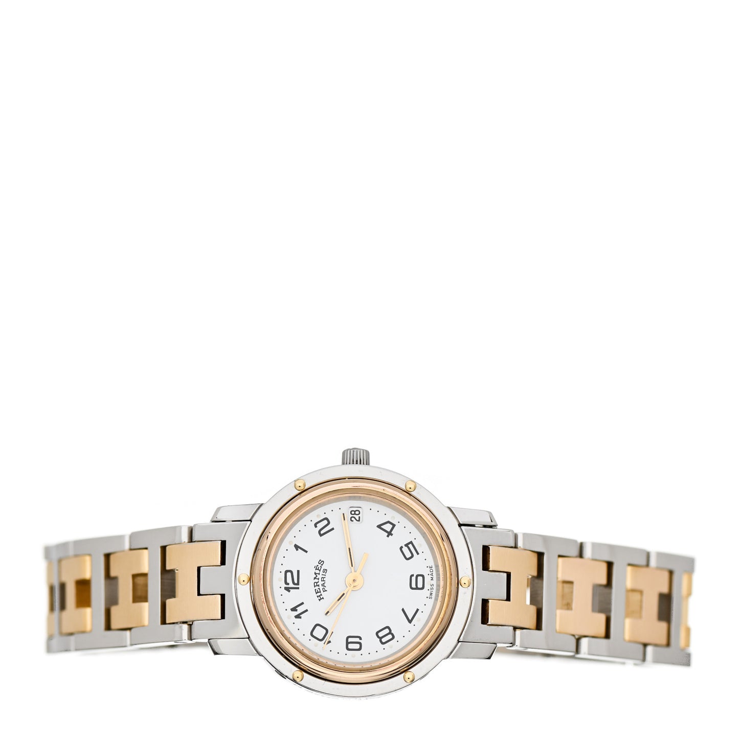Stainless Steel 24mm Clipper Quartz Watch Gold