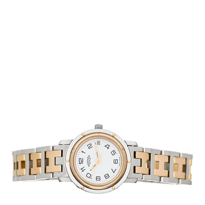 Hermes Stainless Steel 24mm Clipper Quartz Watch Gold 2 of 4