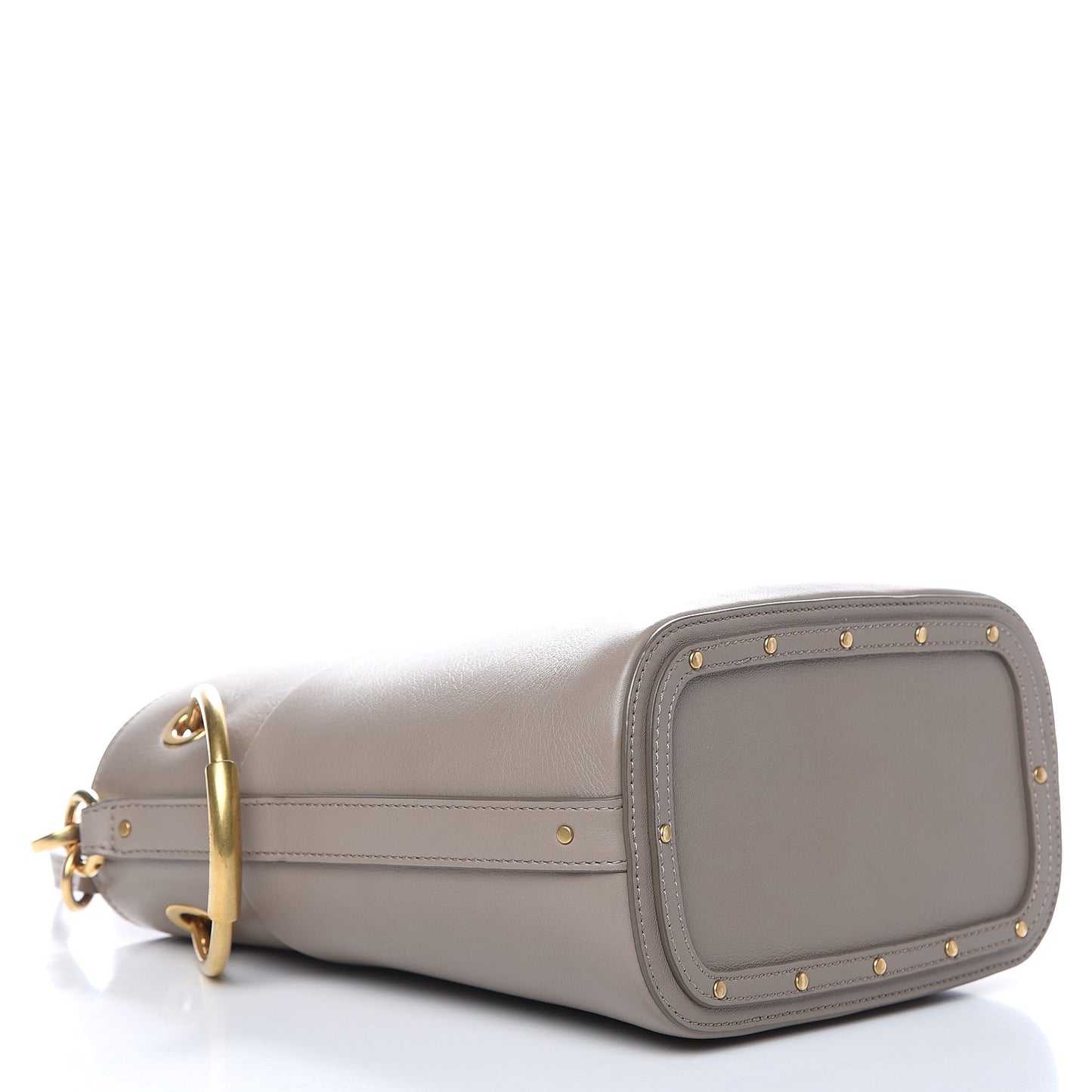 Smooth Calfskin Small Roy Bucket Bag Motty Grey