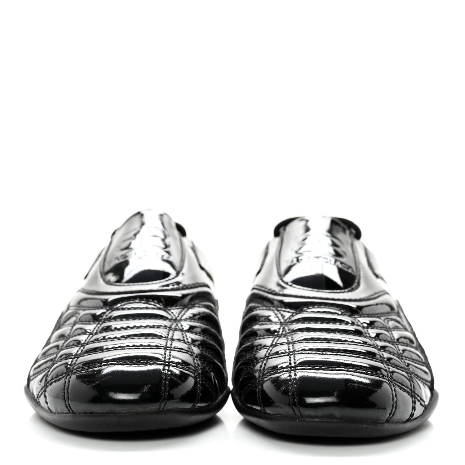 Balenciaga Patent Polyurethane Womens Zen Sneakers 38 Black 2 of 8