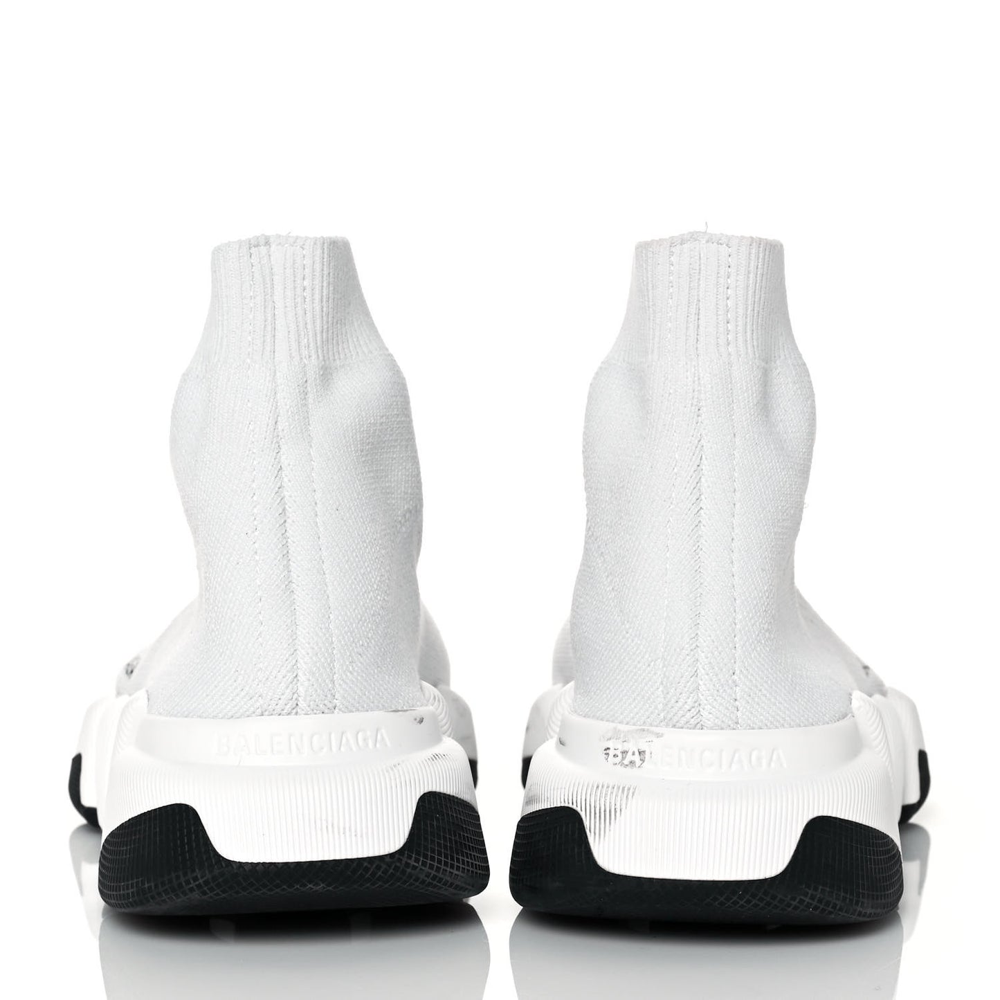 Technical 3D Recycled Knit Bi-Color Sole Womens Speed 2.0 Sneakers 35 White Black