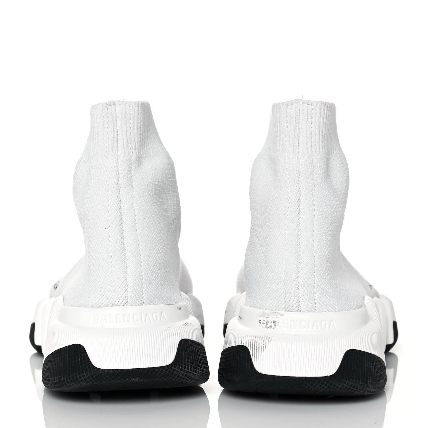 Balenciaga Technical 3D Recycled Knit Bi-Color Sole Womens Speed 2.0 Sneakers 35 White Black 5 of 10