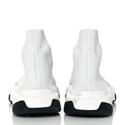 Balenciaga Technical 3D Recycled Knit Bi-Color Sole Womens Speed 2.0 Sneakers 35 White Black 5 of 10