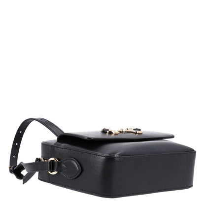 Gucci Textured Calfskin Small Horsebit 1955 Shoulder Bag Black 4 of 10