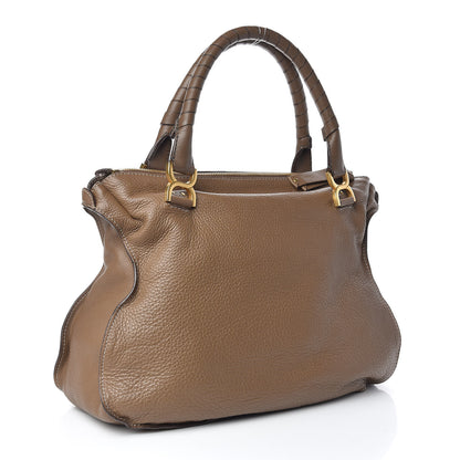 Chloe Calfskin Large Marcie Satchel Barbour Khaki 3 of 10