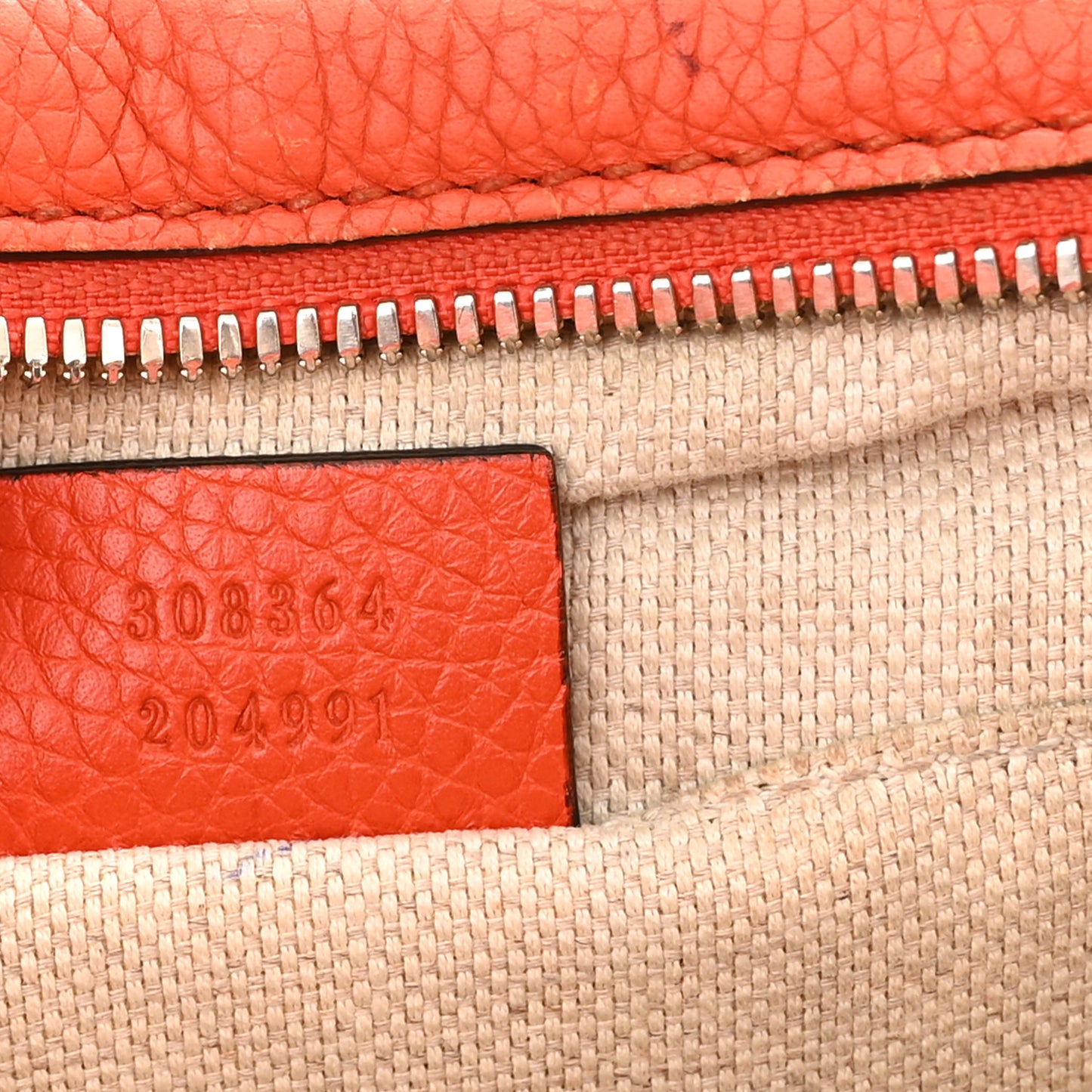 Pebbled Calfskin Small Soho Disco Bag Sun Orange