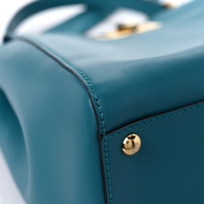 Fendi Vitello Morgan Fabric Jacquard Pequin Medium Peekaboo Iconic Satchel Lago Tobacco Black 7 of 11