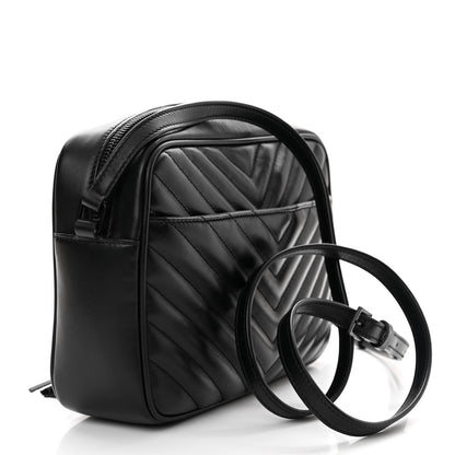 Saint Laurent Calfskin Matelasse Monogram Monochrome Lou Camera Bag Black 3 of 14
