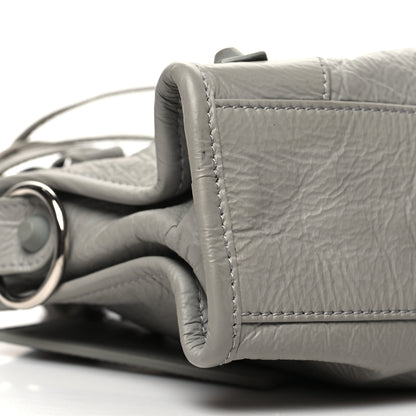 Balenciaga Matte Goatskin Rubber Covered Classic Hardware Mini City Gris Glace 10 of 14