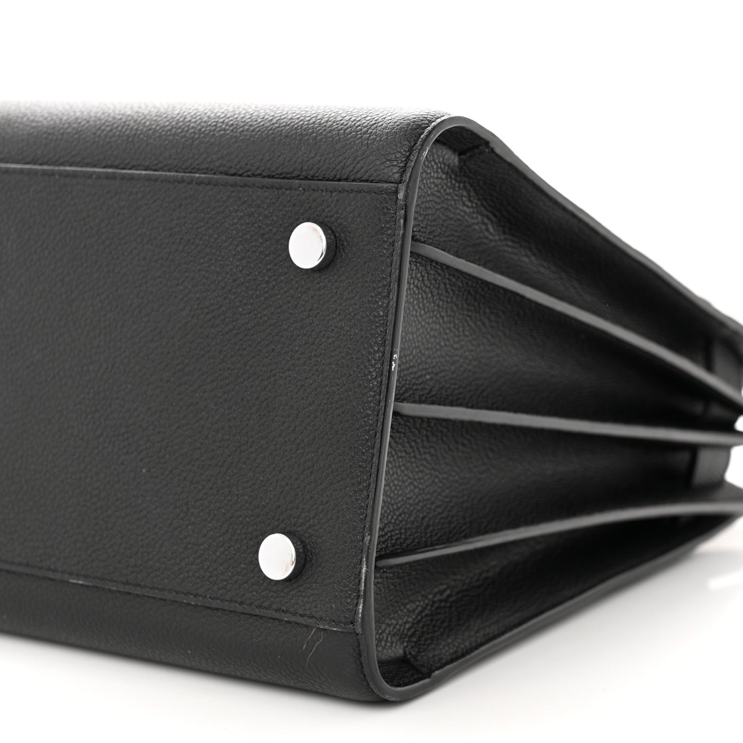 Grained Calfskin Small Sac De Jour Black