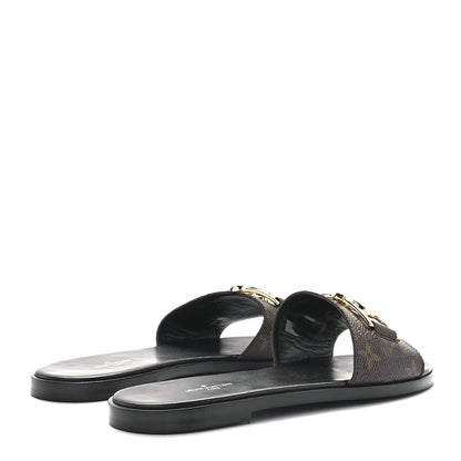 Louis Vuitton Patent Monogram Lock It Flat Mules 39 4 of 9
