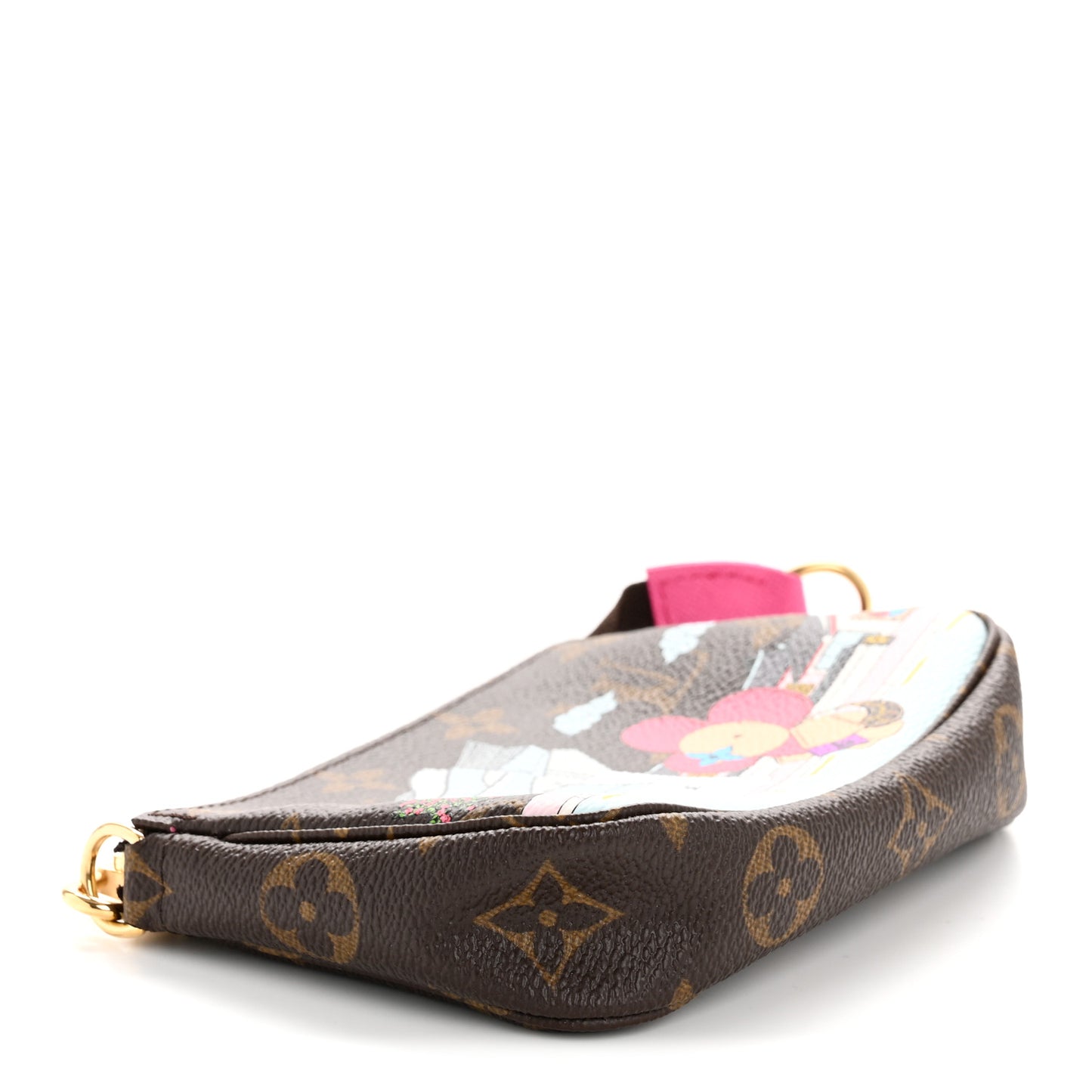 Monogram 2022 Christmas Animation Seoul Mini Pochette Accessories Fuchsia