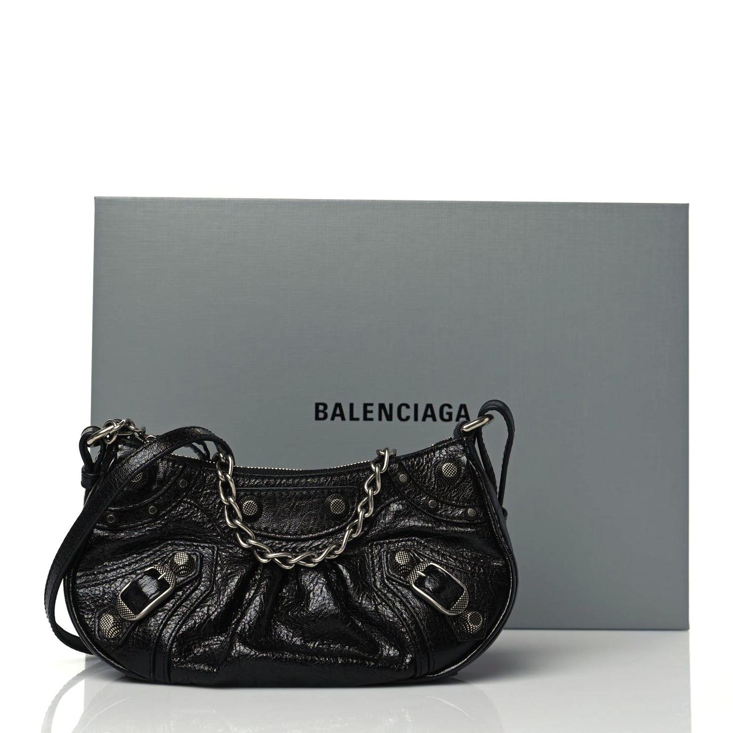 Agneau Arena Le Cagole Mini Purse With Chain Black