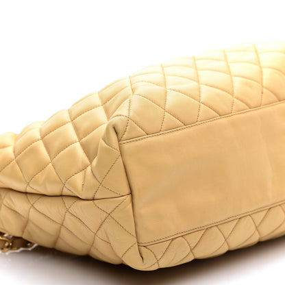 Chanel Lambskin Quilted Shopping Tote Beige 6 of 10