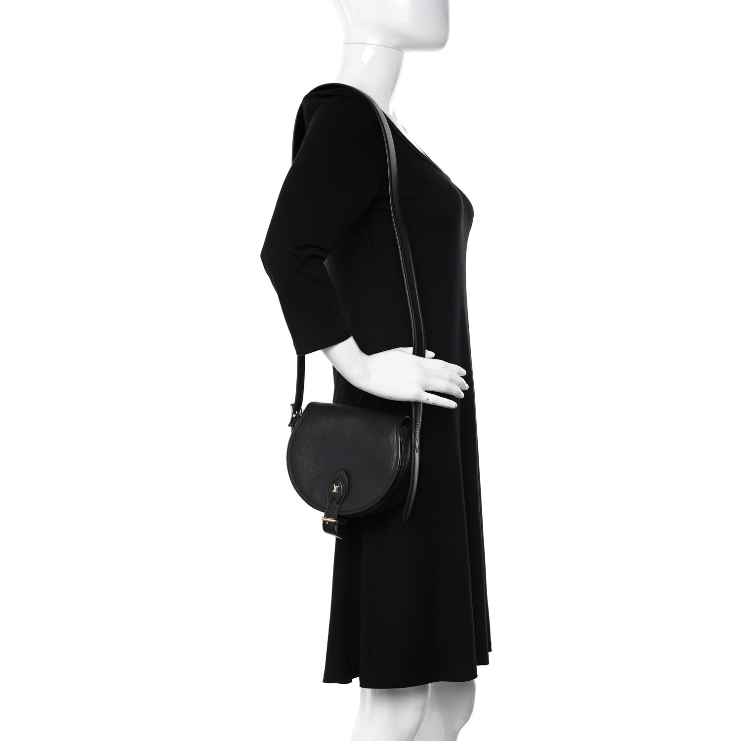 Louis Vuitton Calfskin Tambourin Black 2 of 10