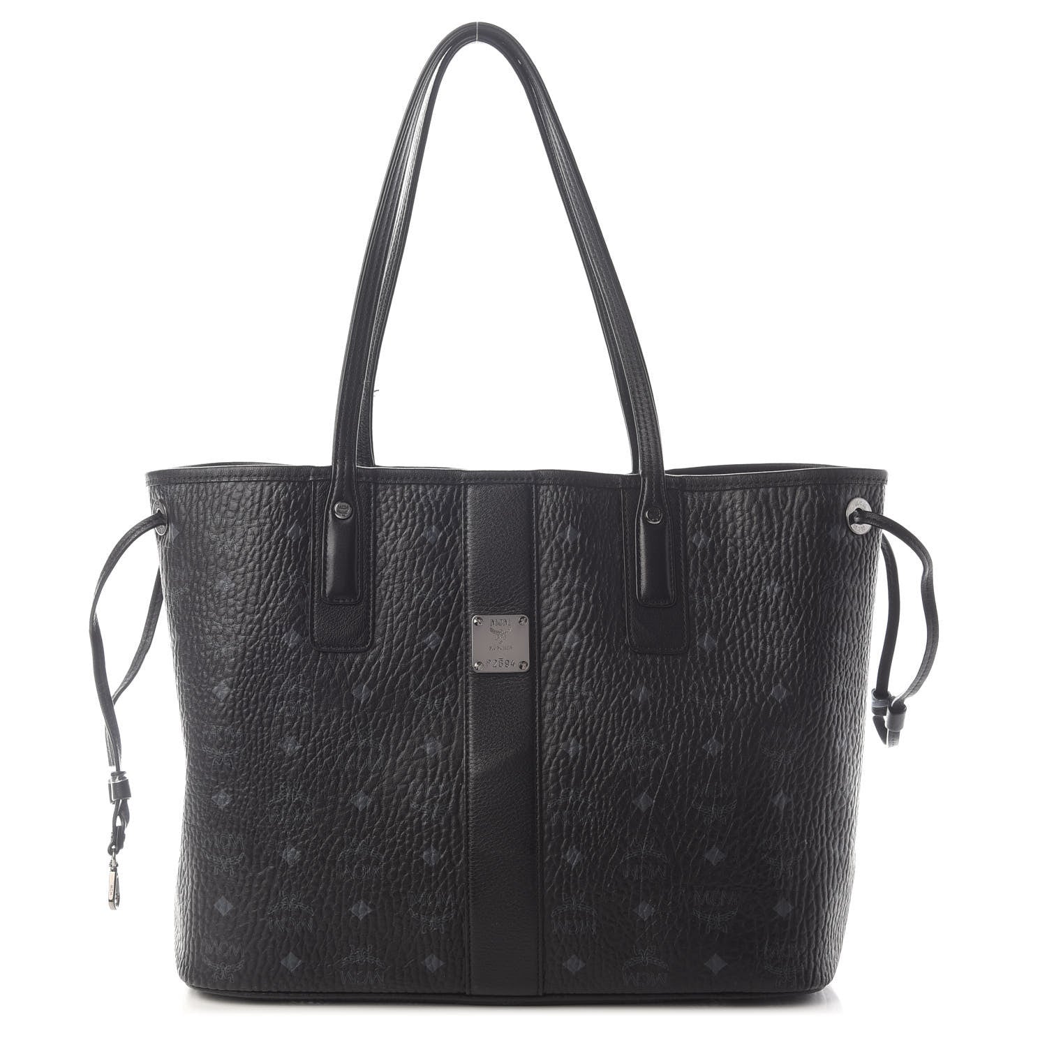 MCM Visetos Medium Liz Reversible Shopper Tote Black 1 of 17