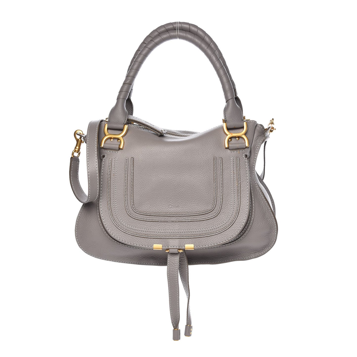 Calfskin Medium Marcie Satchel Cashmere Grey
