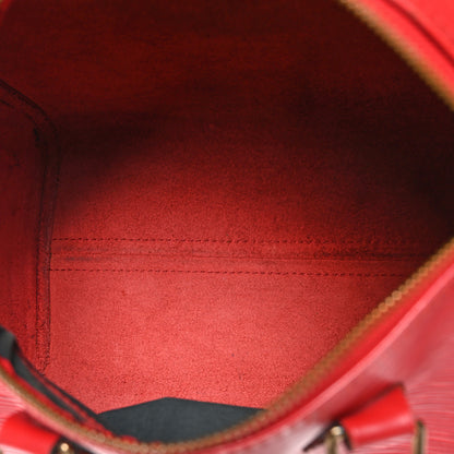 Louis Vuitton Epi Speedy 25 Castillan Red 5 of 14