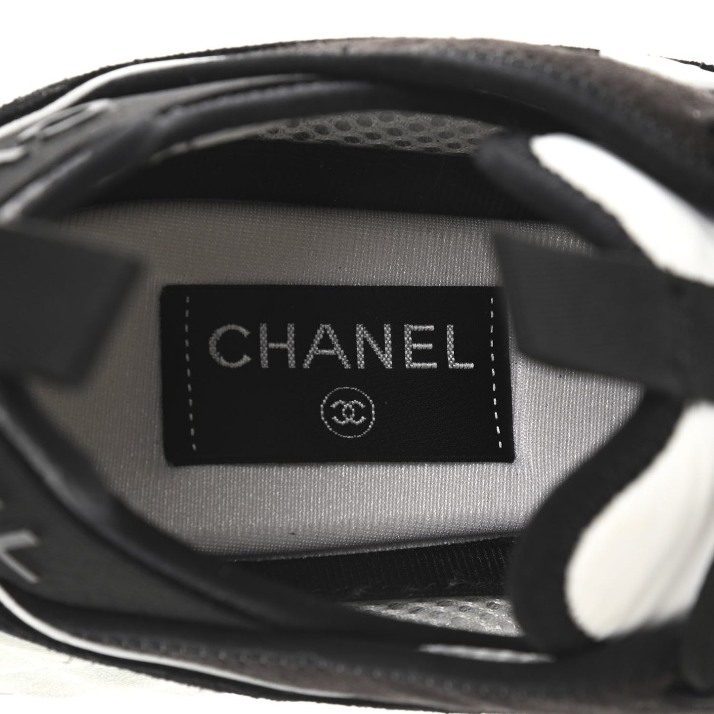 Velvet Calfskin Mixed Fibers CC Sneakers 41 Black
