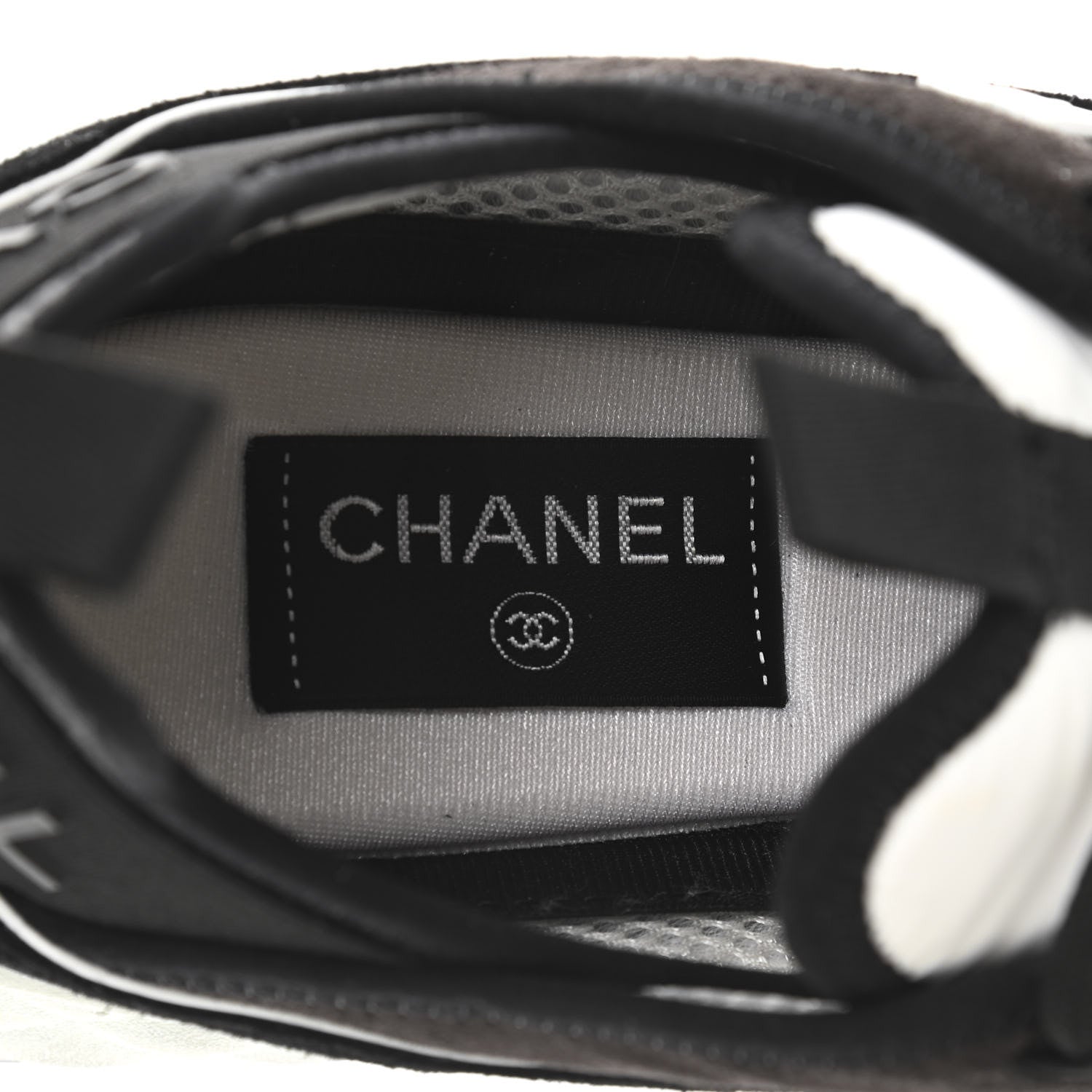 Chanel Velvet Calfskin Mixed Fibers CC Sneakers 41 Black 7 of 12