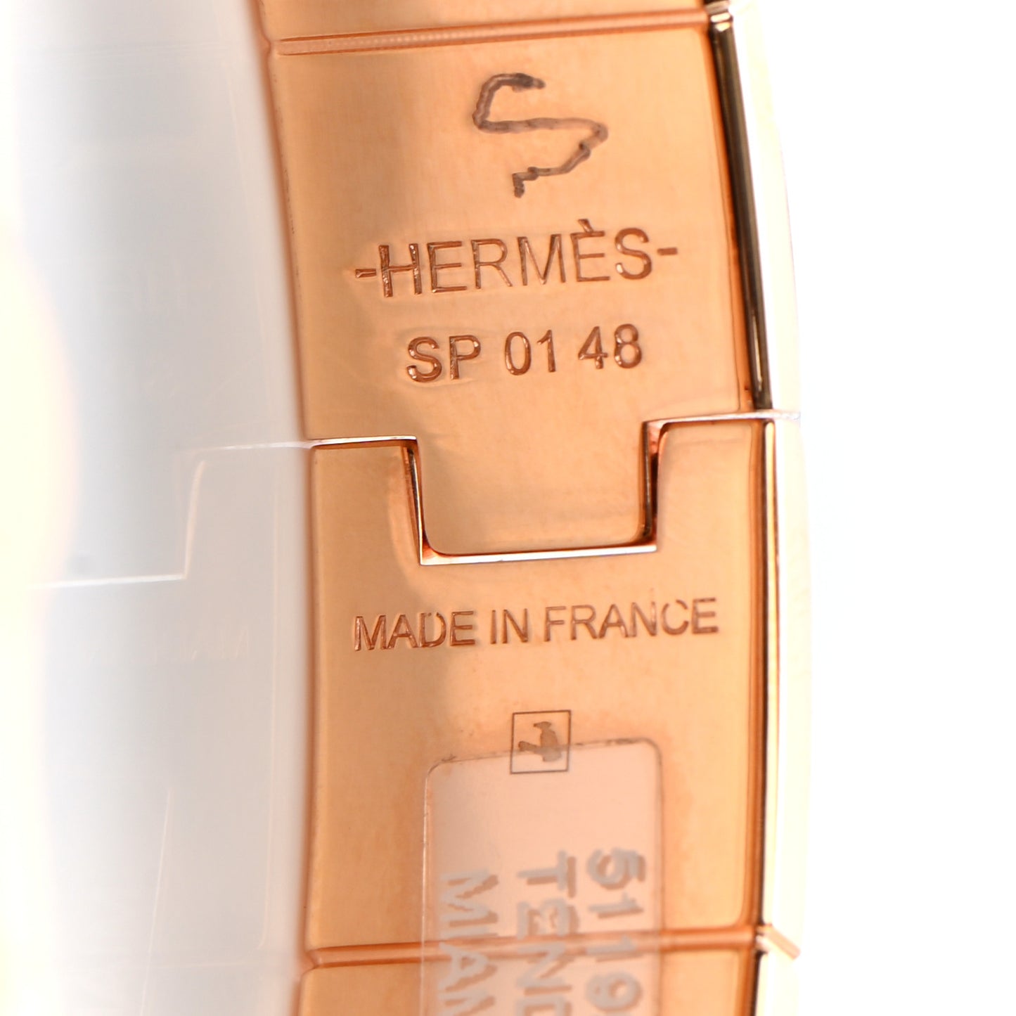 Enamel Printed Narrow Tendresse Feline Tattoo Charniere Bracelet S Miami