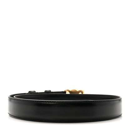 Celine Box Calfskin Medium 25mm Triomphe Belt 70 28 Black 2 of 6