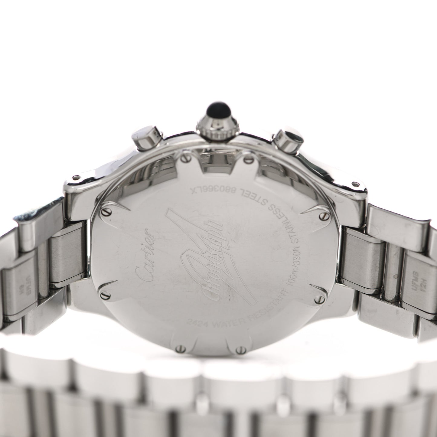 Stainless Steel 38mm Must de 21 Chronograph Quartz Watch Black