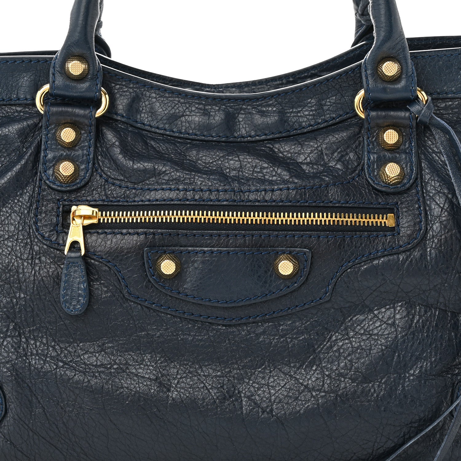 Balenciaga Agneau Giant 12 Gold Hardware City Bleu Obscur 8 of 10