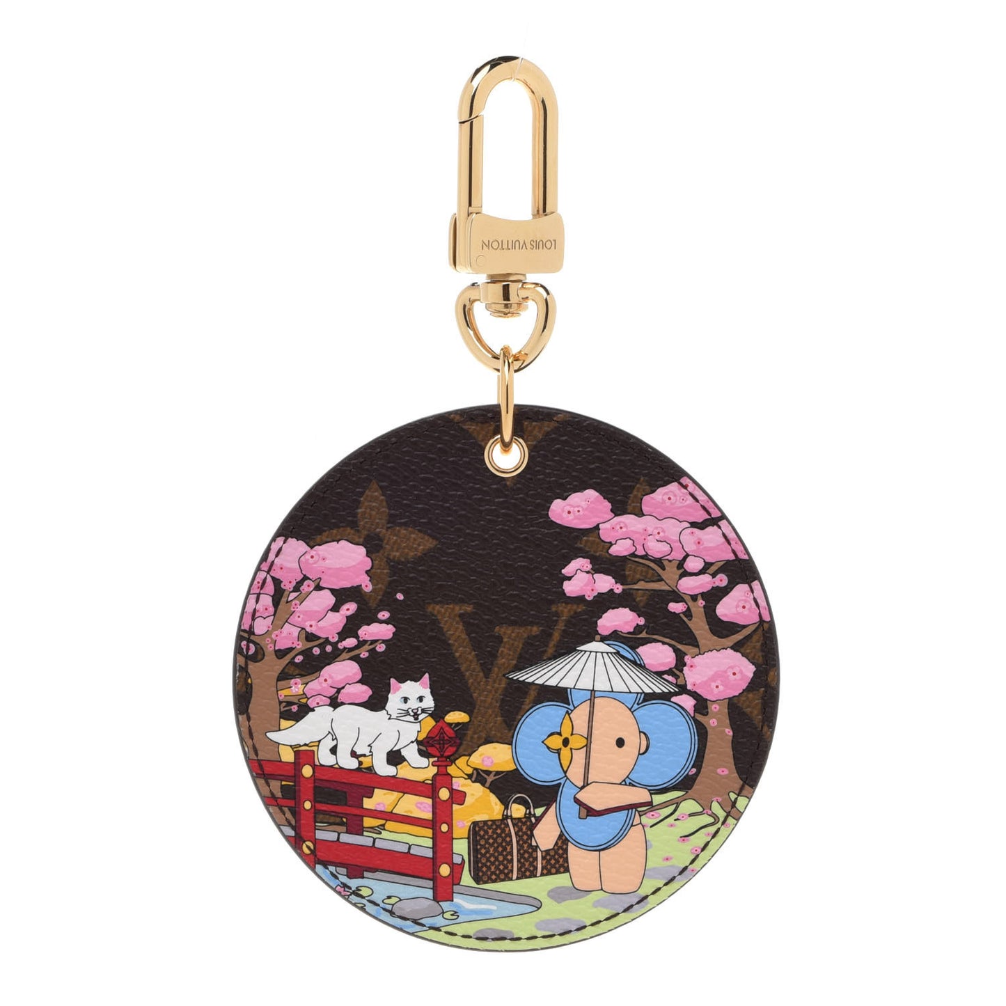 Monogram 2021 Christmas Animation Japanese Garden Bag Charm Key Ring Wisteria Pink