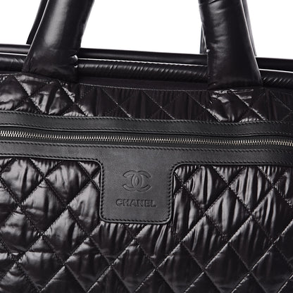 Chanel Nylon Quilted Coco Cocoon Trolley Black 12 of 12