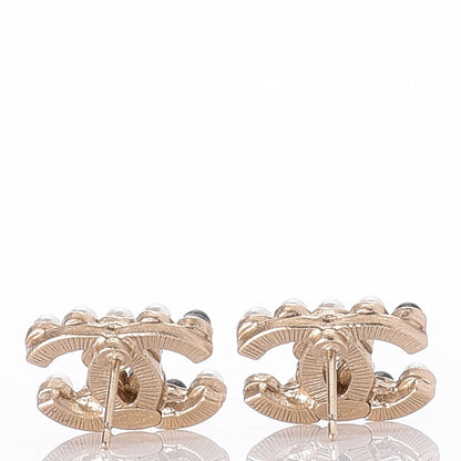 Chanel Pearl CC Earrings Gold 4 of 6