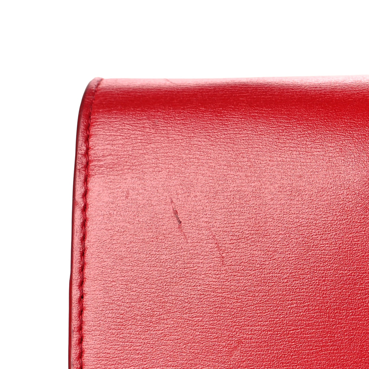 Smooth Calfskin Monogram Sulpice Chain Wallet Red