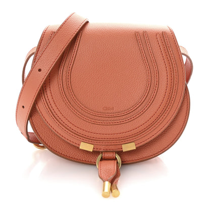 Chloe Grained Calfskin Small Marcie Saddle Bag Orange 1 of 10