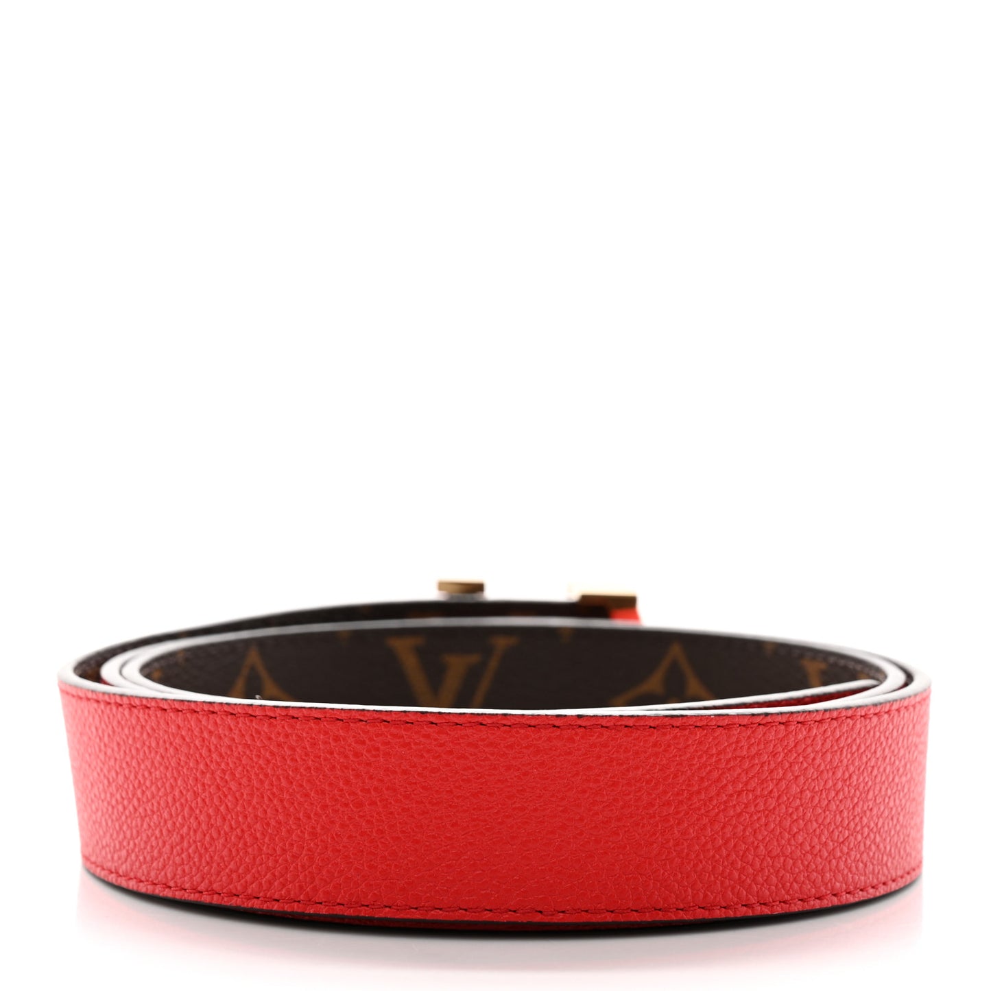 Monogram 30mm LV Initiales Reversible Belt 90 36 Coquelicot